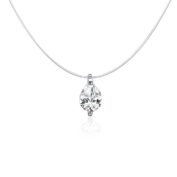 Nylon Halskette Kristall Sterling Silber - FALKENKOENIG SCHMUCK & Piercing Online Shop