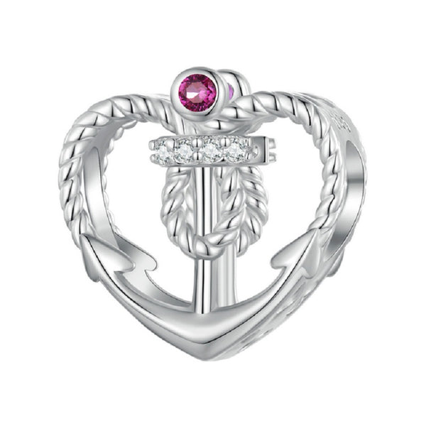 Charm Anhänger Herz Anker Sterling Silber - FALKENKOENIG SCHMUCK & Piercing Online Shop