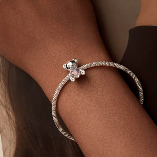 Baer Herzilein Charm 925er Silber