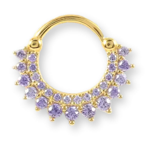 Kristall-Piercing für Tragus, Helix, Septum oder Nase – in Silber, verschiedene Farben, dezent & vielseitig.