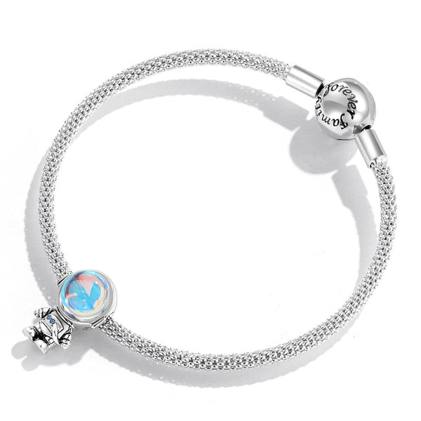 Charm Anhänger Astronaut Sterling Silber Kristall - FALKENKOENIG SCHMUCK & Piercing Online Shop