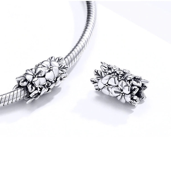 Blumen Charm Anhänger Sterlingsilber - FALKENKOENIG SCHMUCK & Piercing Online Shop