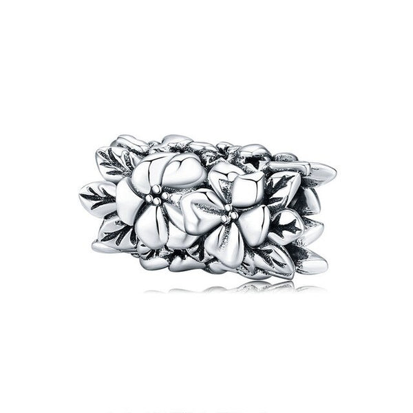 Blumen Charm Anhänger Sterlingsilber - FALKENKOENIG SCHMUCK & Piercing Online Shop