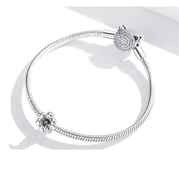 Charm Anhänger Blühende Blume Sterling Silber - FALKENKOENIG SCHMUCK & Piercing Online Shop