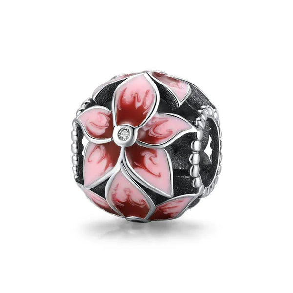 Charm Anhänger Blühende Blume Sterling Silber - FALKENKOENIG SCHMUCK & Piercing Online Shop