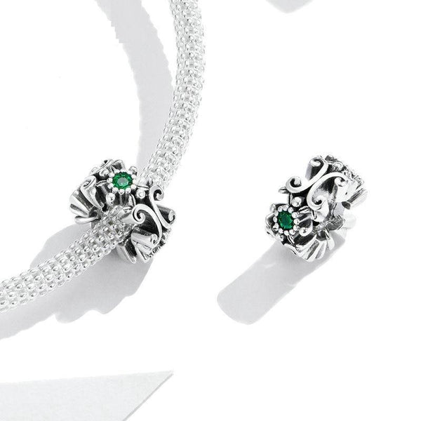 Charm Anhänger Reben Sterling Silber Kristall - FALKENKOENIG SCHMUCK & Piercing Online Shop