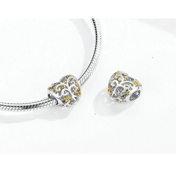 Herz-Baum des Lebens Charm Anhänger Silber 925 - FALKENKOENIG SCHMUCK & Piercing Online Shop