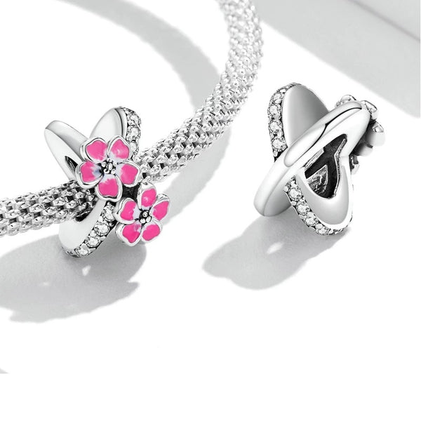 Charm Anhänger blühende Blumen Sterling Silber - FALKENKOENIG SCHMUCK & Piercing Online Shop