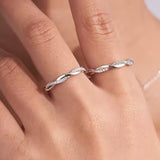 Damenring 925er Silber Zirkonia Steinchen - FALKENKOENIG SCHMUCK & Piercing Online Shop