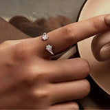Verstellbarer PAW Fingerring Pfoten Sterlingsilber - FALKENKOENIG SCHMUCK & Piercing Online Shop