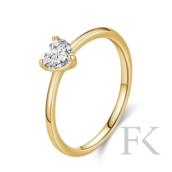 Herz Liebe Fingerring 925er Silber - FALKENKOENIG SCHMUCK & Piercing Online Shop