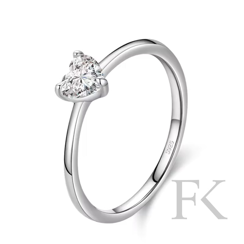 Herz Silver Liebe Fingerring 925er Silber - FALKENKOENIG SCHMUCK & Piercing Online Shop