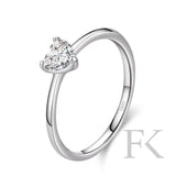 Herz Silver Liebe Fingerring 925er Silber - FALKENKOENIG SCHMUCK & Piercing Online Shop