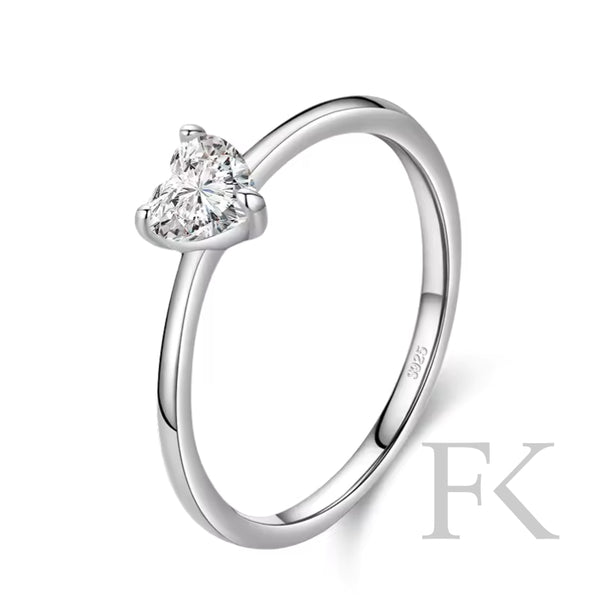Herz Silver Liebe Fingerring 925er Silber - FALKENKOENIG SCHMUCK & Piercing Online Shop