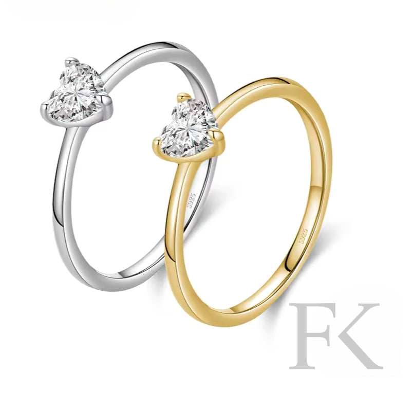 Herz Silver Liebe Fingerring 925er Silber - FALKENKOENIG SCHMUCK & Piercing Online Shop