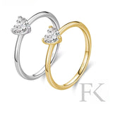 Herz Silver Liebe Fingerring 925er Silber - FALKENKOENIG SCHMUCK & Piercing Online Shop
