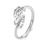 Fingerring Ring Monstera Tropisch Silber Zirkonia Kristalle - FALKENKOENIG SCHMUCK & Piercing Online Shop