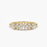 Moissanite Fingerring aus vergoldetem 925er Silber – nachhaltige Alternative zum Diamanten, luxuriöser Solitärring in Goldoptik.