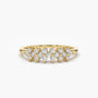Moissanite Fingerring aus vergoldetem 925er Silber – nachhaltige Alternative zum Diamanten, luxuriöser Solitärring in Goldoptik.