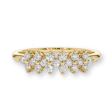 Moissanite Fingerring aus vergoldetem 925er Silber – nachhaltige Alternative zum Diamanten, luxuriöser Solitärring in Goldoptik.