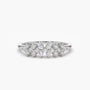 Moissanite Fingerring aus vergoldetem 925er Silber – nachhaltige Alternative zum Diamanten, luxuriöser Solitärring in Goldoptik.