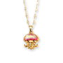 Goldene Quallen Halskette aus wasserfestem Edelstahl mit schimmerndem Anhänger in Lila, Mintblau oder Pink inklusive Halskette.
