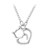 Katzen Halskette 925er Silber - FALKENKOENIG SCHMUCK & Piercing Online Shop