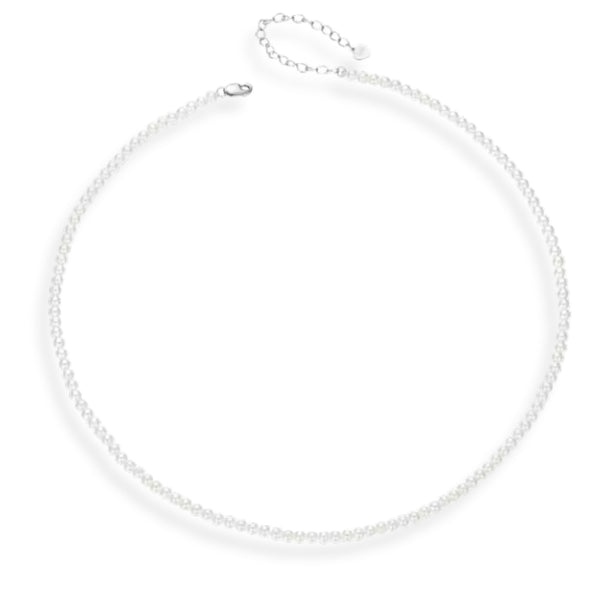 Perlen-Halskette aus 925er Sterlingsilber – klassische Damen Halskette mit eleganter Perle, zeitloser Silberschmuck.