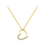 Gold Herz Halskette 925er Sterlingsilber verstellbar 40–45 cm in Gold oder Silber, Geschenk für Ehefrau, Mutter oder Valentinstag.