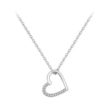 Herz-Anhänger mit Halskette 925er Sterlingsilber verstellbar 40–45 cm in Gold oder Silber, Geschenk für Ehefrau, Mutter oder Valentinstag.