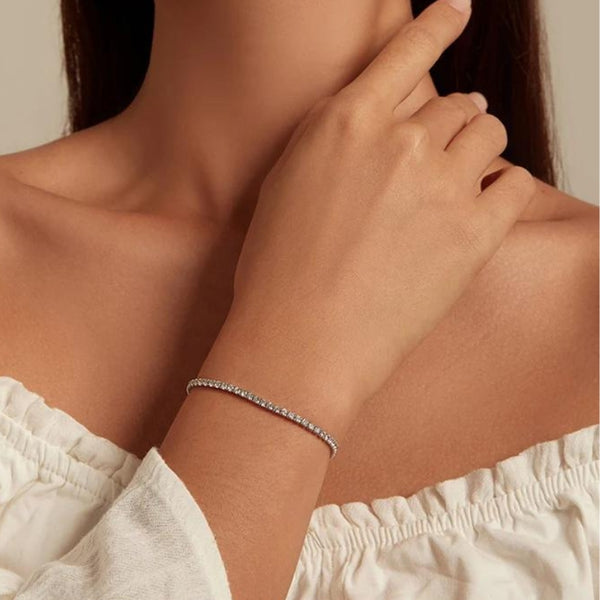 Kristall TennisArmband Silber - FALKENKOENIG SCHMUCK & Piercing Online Shop