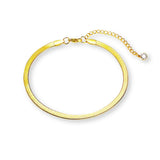 Schlangenkette Gold Fusskette aus Edelstahl für Damen, elegantes Fußkettchen für Sommer, Strandlook und Alltag, verstellbarer Fußschmuck.