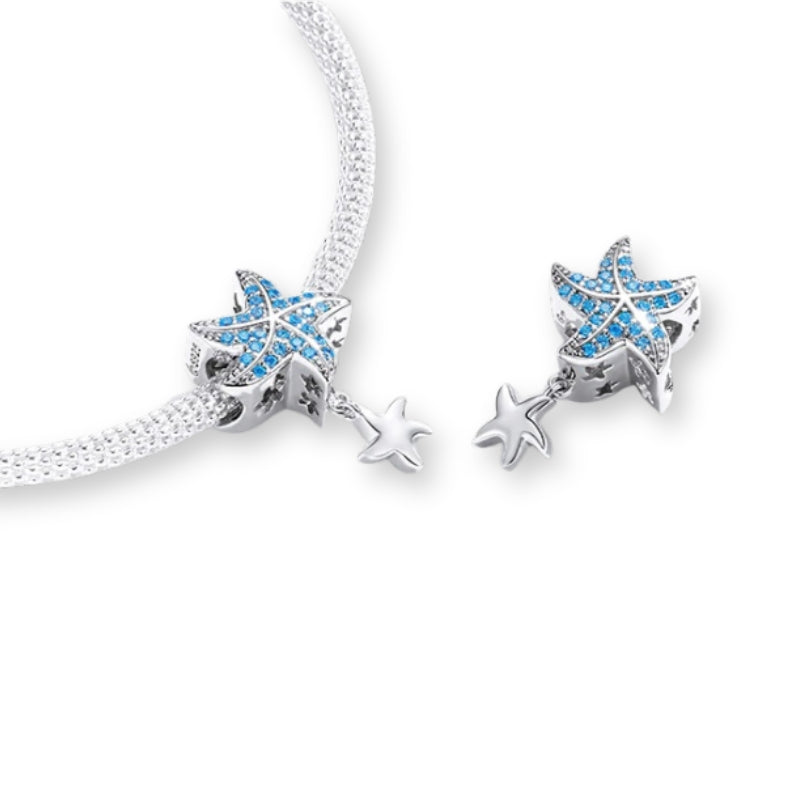 Seestern Charm Anhänger Sterlingsilber Zirkonia - FALKENKOENIG SCHMUCK & Piercing Online Shop