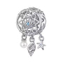 Silberner Traumfänger Charm mit Muschelmotiven – inspiriert vom Ozean, der Unterwasserwelt & als Schutzengel-Symbol. Perfekt für Meeresliebhaber. 🌊🐚✨