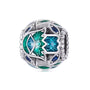 Fatima Charm-Anhänger aus 925er Silber mit Kristallen und Auge Fatimas – spirituelles Schutzsymbol für Stärke, Intuition und positive Energie.