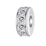 Kristall Stopper Charm aus 925er Silber – funktionaler Schmuckanhänger mit funkelnden Kristallen für Stil, Halt und Eleganz am Armband.