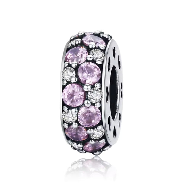 Herzlich Charm aus 925er Silber mit rosa Kristallen und vielen Herzmotiven – romantisches Schmuckstück für Liebe, Zärtlichkeit und feminine Eleganz.