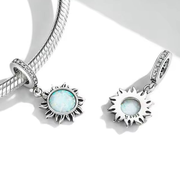 Opal Sonne Charm-Anhänger 925er Silber - FALKENKOENIG SCHMUCK & Piercing Online Shop