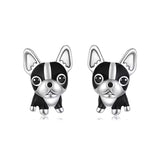 Ohrstecker Hund Bulldog Sterling Silber - FALKENKOENIG SCHMUCK & Piercing Online Shop