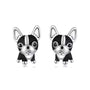 Ohrstecker Hund Bulldog Sterling Silber - FALKENKOENIG SCHMUCK & Piercing Online Shop