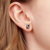 Ohrstecker Hund Bulldog Sterling Silber - FALKENKOENIG SCHMUCK & Piercing Online Shop