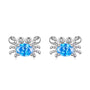 Krebs Kinderohrstecker aus 925er Silber – blau-silberne Meeres-Motive, kindgerecht & hautfreundlich.
