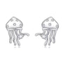 Glitzernde Quallen Ohrstecker aus 925er Sterlingsilber mit Kristallen – stilvoller Meeres-Schmuck für elegante Ocean-Lovers