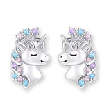Prinzessin Einhorn Ohrstecker Sterling Silber - FALKENKOENIG SCHMUCK & Piercing Online Shop