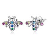 Bunte Bienen Ohrstecker Sterling Silber - FALKENKOENIG SCHMUCK & Piercing Online Shop