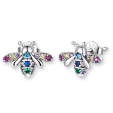 Bunte Bienen Ohrstecker Sterling Silber - FALKENKOENIG SCHMUCK & Piercing Online Shop