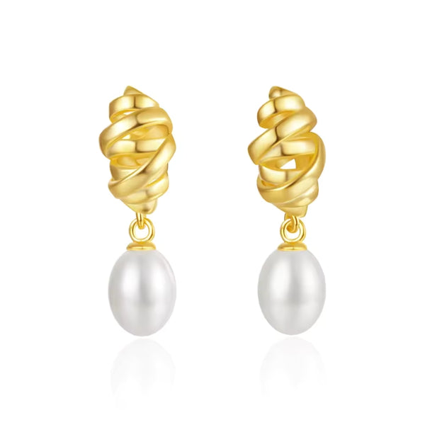 Elegante Perlen Ohrringe aus 925er Silber oder Goldoptik – klassisches Schmuckstück für Hochzeit, Geschenk oder zeitlosen Stil.