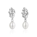 Elegante Perlen Ohrringe aus 925er Silber oder Goldoptik – klassisches Schmuckstück für Hochzeit, Geschenk oder zeitlosen Stil.