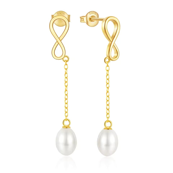  Elegante Perlen Ohrringe aus 925er Silber oder Goldoptik – klassisches Schmuckstück für Hochzeit, Geschenk oder zeitlosen Stil.