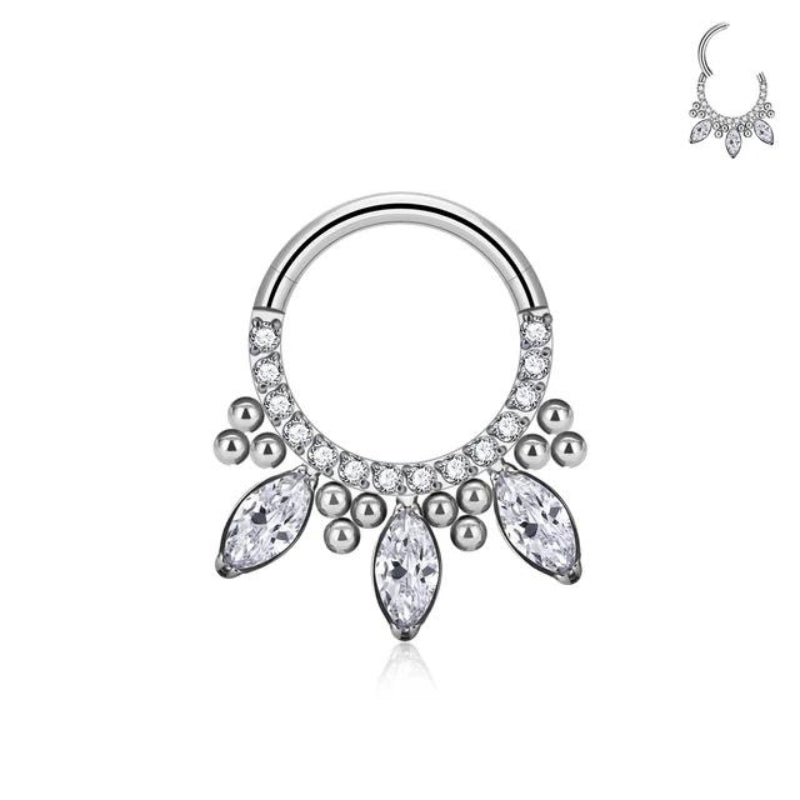 Indian Silber Septum-Piercing Titan - FALKENKOENIG SCHMUCK & Piercing Online Shop